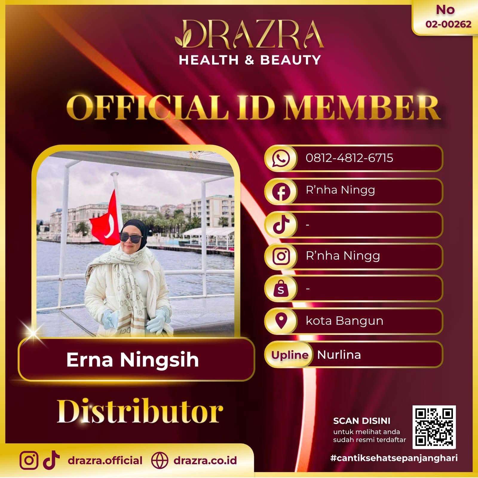 Official ID Member Erna Ningsih - Distributor DRAZRA